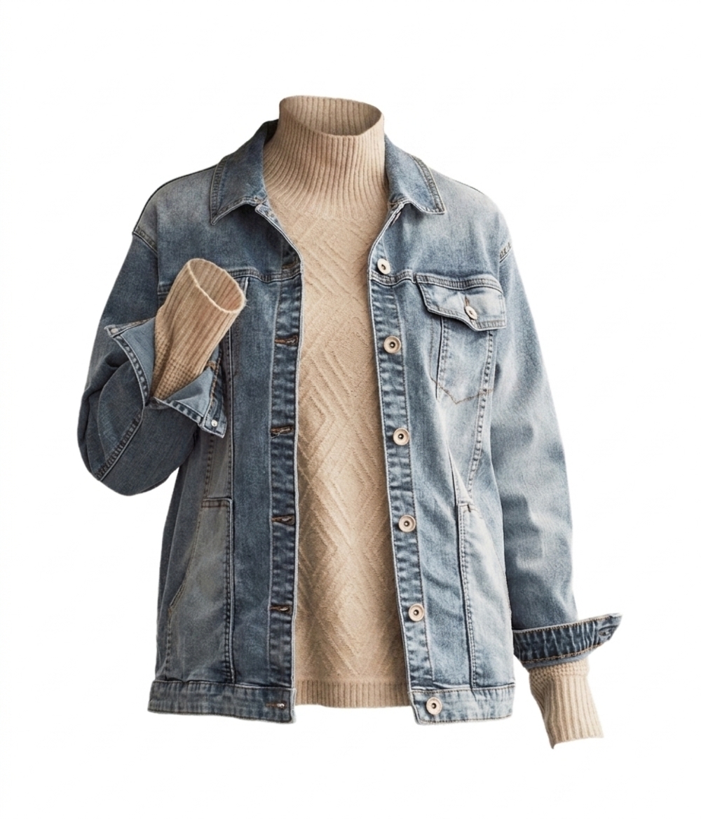 NEW TRIBAL stretch denim jacket in true vintage